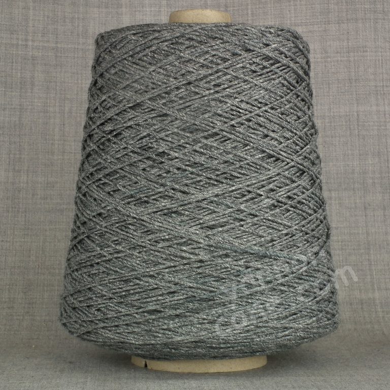 Double knitting DK soft pure cotton yarn on cone hand machine knitting weaving crochet grey medium school
