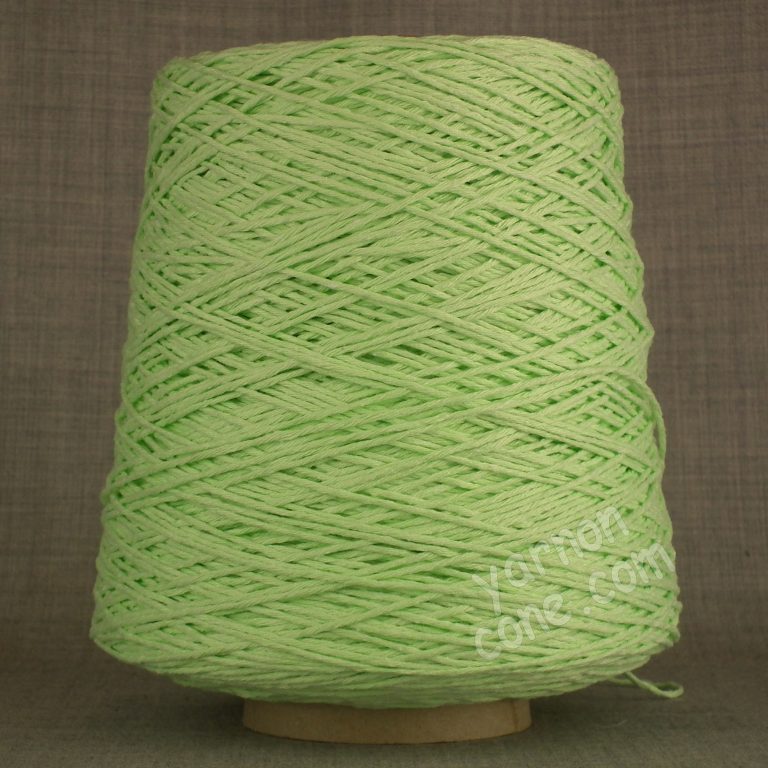Double knitting DK soft pure cotton yarn on cone hand machine knitting weaving crochet mint green pastel light