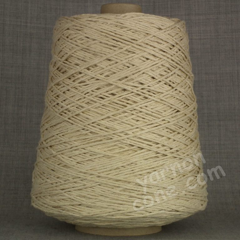 Double knitting DK soft pure cotton yarn on cone hand machine knitting weaving crochet oatmeal natural ecru