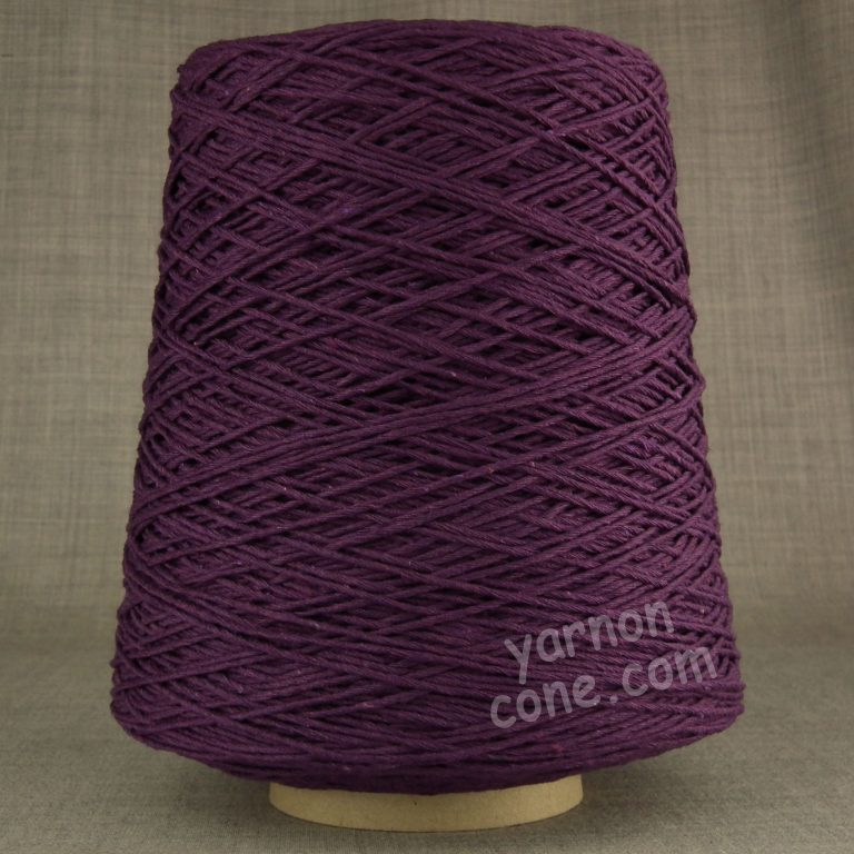 Double knitting DK soft pure cotton yarn on cone hand machine knitting weaving crochet purple