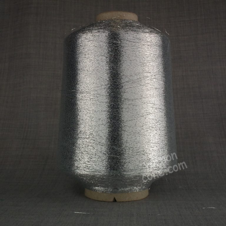 fine lurex metallic knitting machine coned yarn glitter sparkle shimmer silver