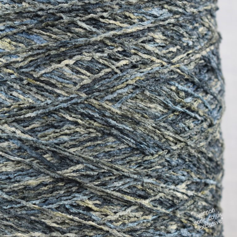 A cone of 4 ply textured yarn with silky like feel. Liven up your knitting weaving or crochet projects